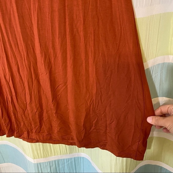 NWT Burnt Orange Gold Scoop-neck Dress Sz Medium - Picture 3 of 6